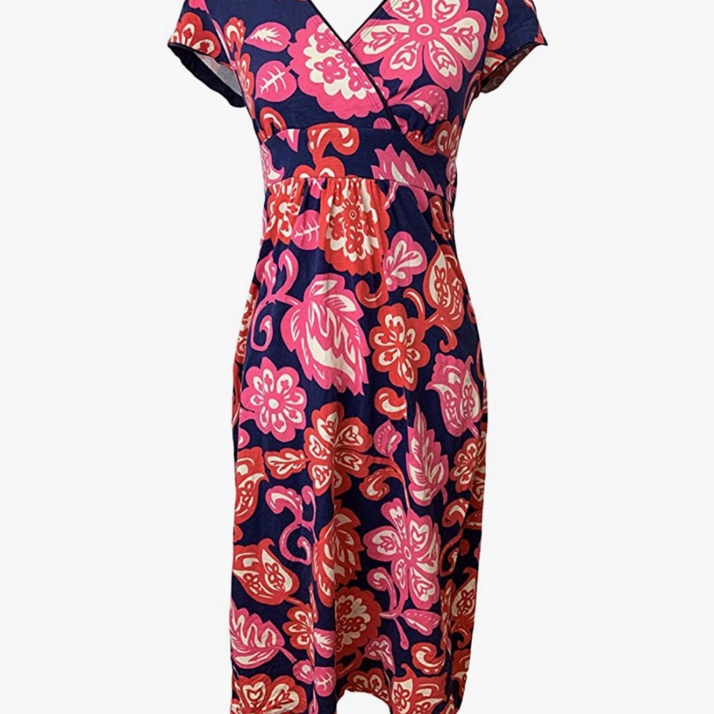 Boden Soft Stretch Cotton Blend Floral Casual Dress